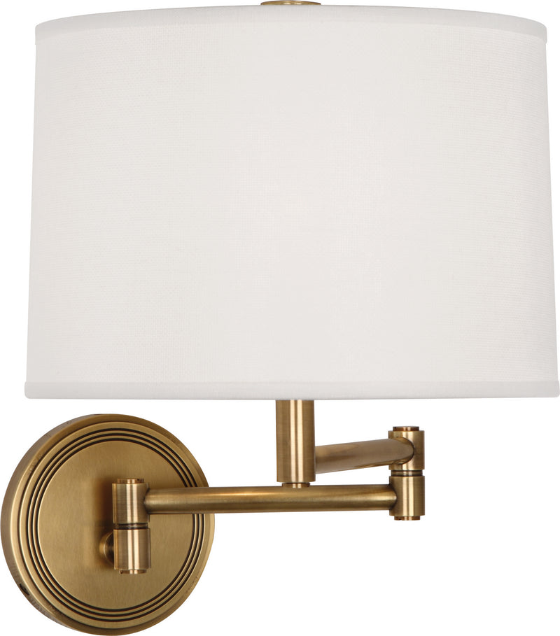Robert Abbey 2824 One Light Wall Swinger, Antique Brass