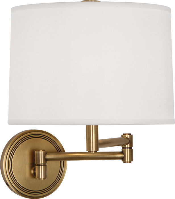 Robert Abbey 2824 One Light Wall Swinger, Antique Brass