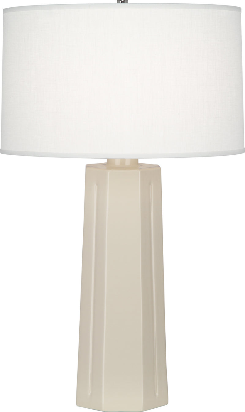 Robert Abbey 960 One Light Table Lamp, Bone Glazed Ceramic