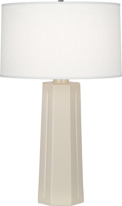 Robert Abbey 960 One Light Table Lamp, Bone Glazed Ceramic