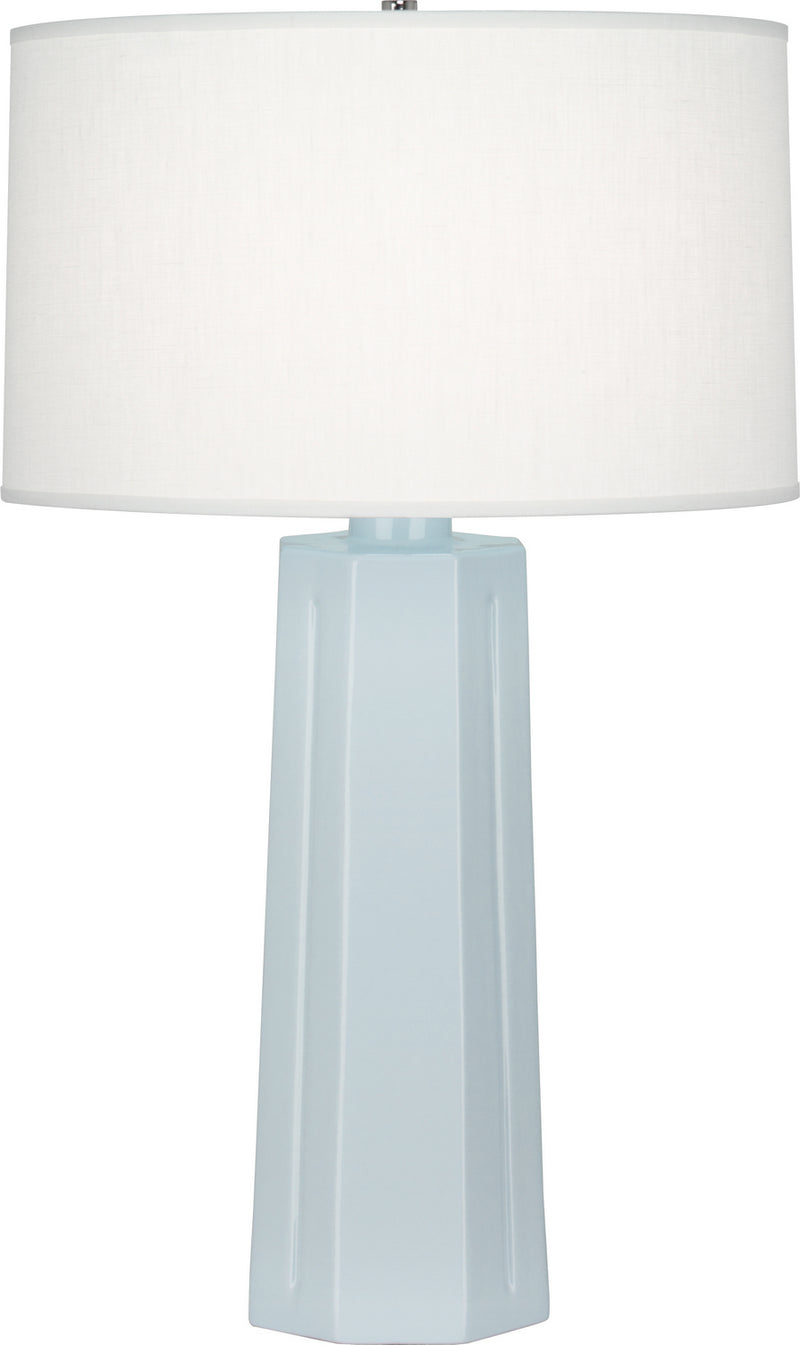 Robert Abbey 966 One Light Table Lamp, Baby Blue Glazed Ceramic