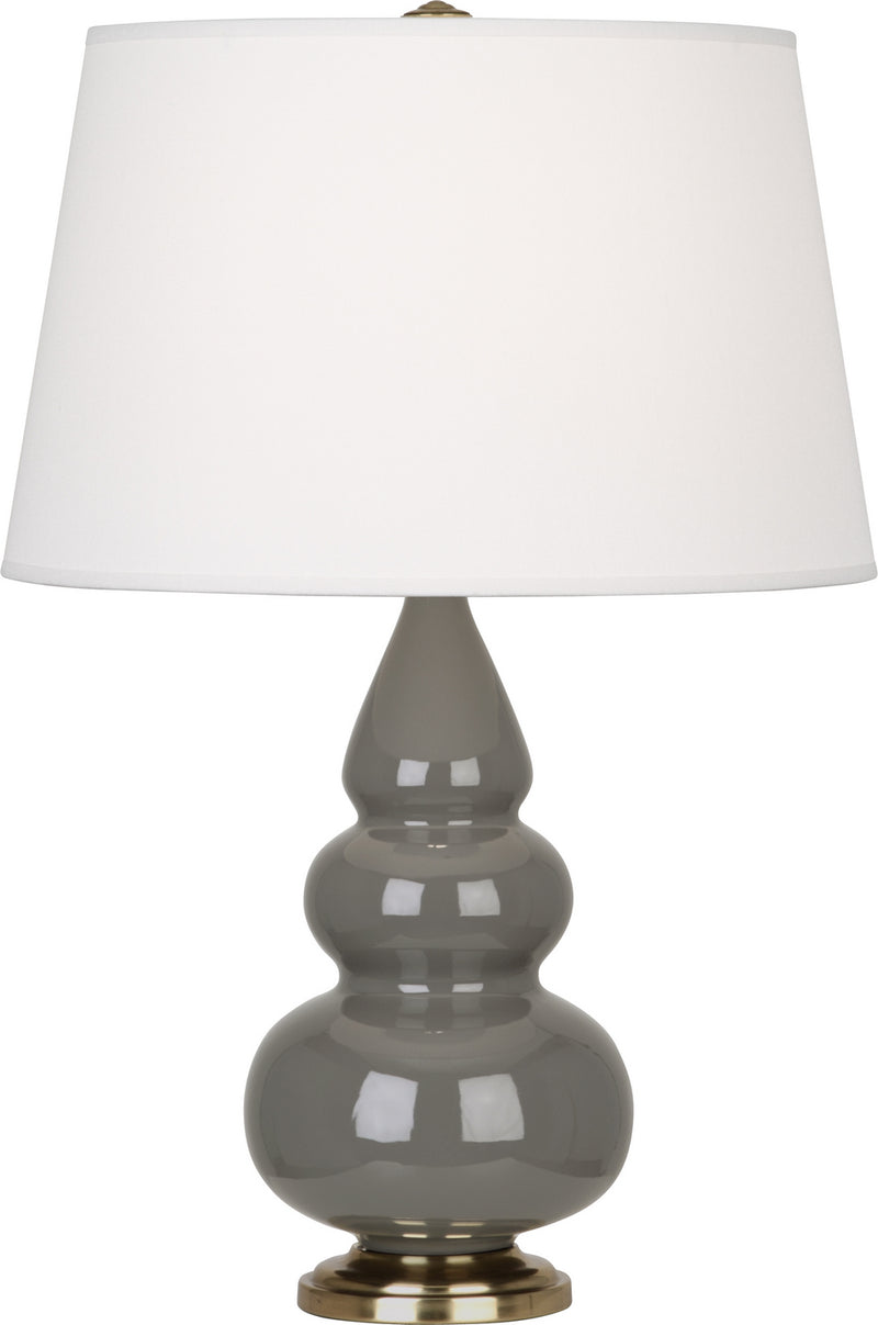 Robert Abbey CR30X One Light Accent Lamp, Ash Glazed Ceramic w/Antique Brassed