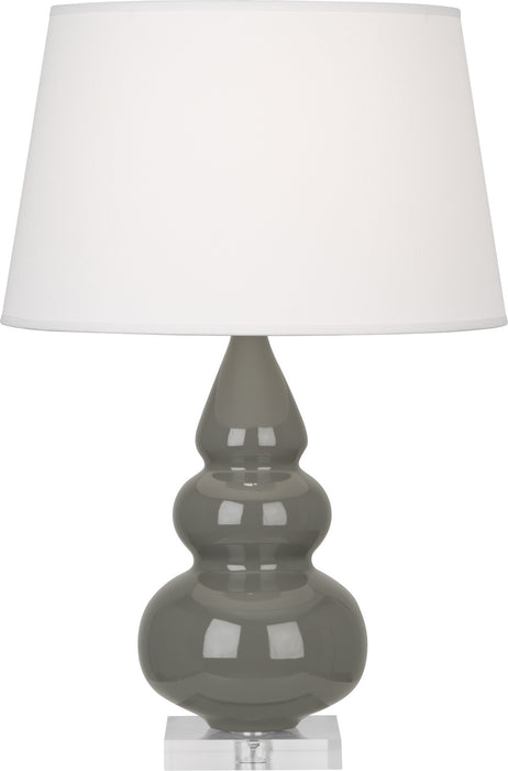 Robert Abbey CR33X One Light Accent Lamp, Ash Glazed Ceramic w/Lucite