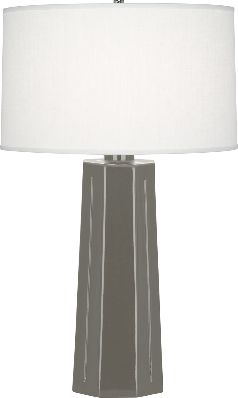 Robert Abbey CR960 One Light Table Lamp, Ash Glazed Ceramic
