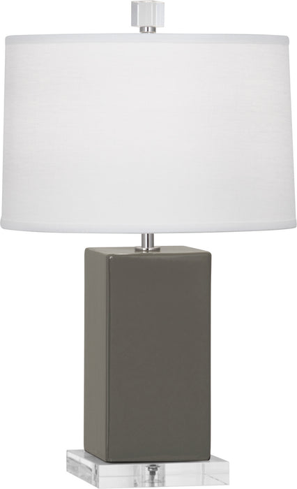 Robert Abbey CR990 One Light Accent Lamp, Ash Glazed Ceramic