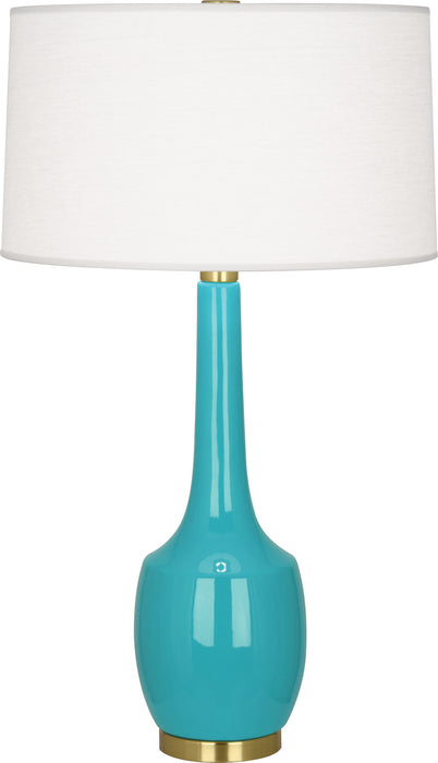 Robert Abbey EB701 One Light Table Lamp, Egg Blue Glazed Ceramic