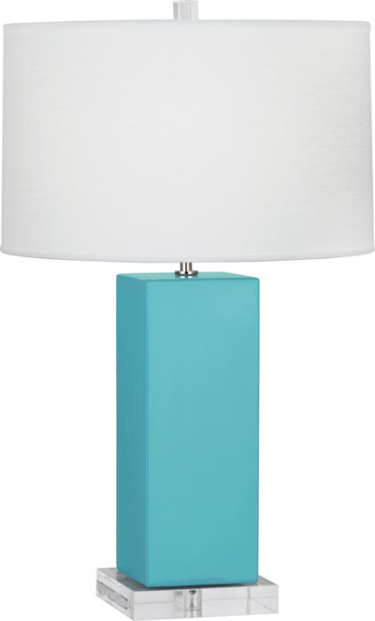 Robert Abbey EB995 One Light Table Lamp, Egg Blue Glazed Ceramic