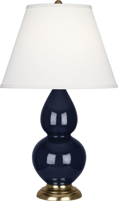 Robert Abbey MB10X One Light Accent Lamp, Midnight Blue Glazed Ceramic w/Antique Brassed