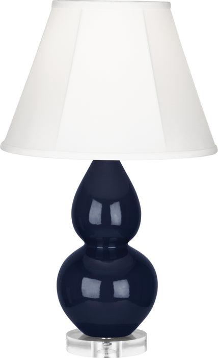 Robert Abbey MB13 One Light Accent Lamp, Midnight Blue Glazed Ceramic w/Lucite Base