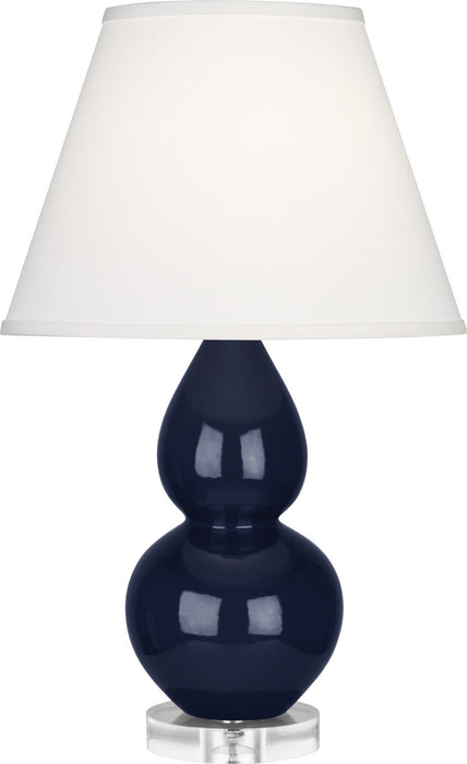 Robert Abbey MB13X One Light Accent Lamp, Midnight Blue Glazed Ceramic w/Lucite