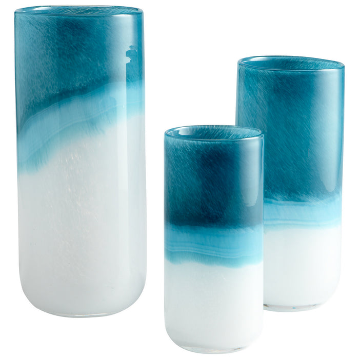 Cyan 05877 Vase, Blue And White