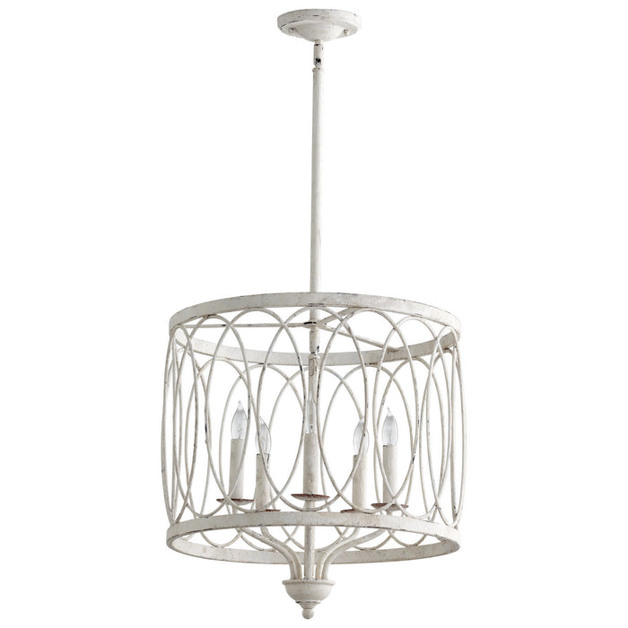 Cyan 05976 Five Light Pendant, Persian White