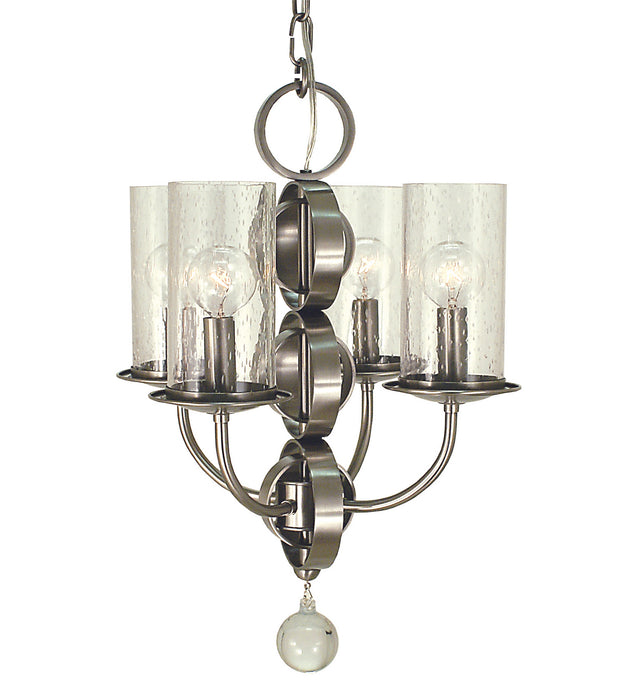 Framburg 1043 BN Four Light Chandelier, Brushed Nickel
