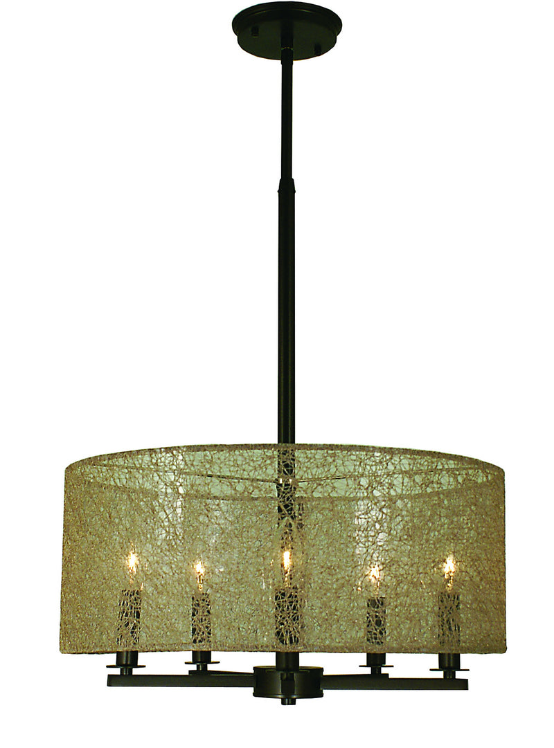 Framburg 1217 MB Five Light Chandelier, Mahogany Bronze