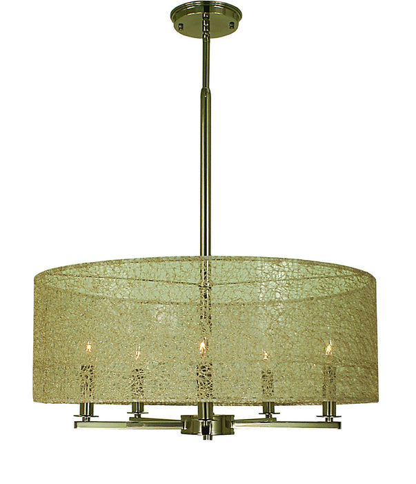 Framburg 1219 PN Five Light Chandelier, Polished Nickel