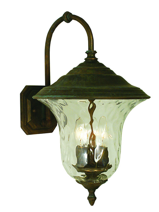 Framburg 1225 RC Three Light Exterior Wall Mount, Raw Copper