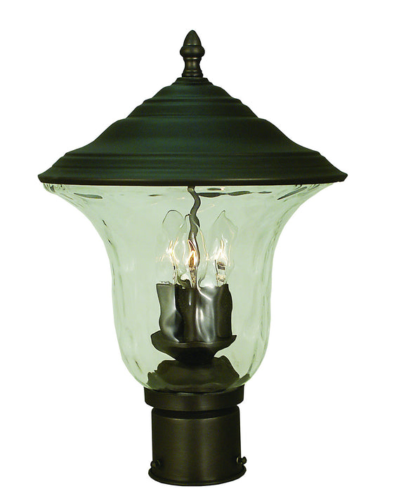 Framburg 1227 IRON Three Light Exterior Post Mount, Iron