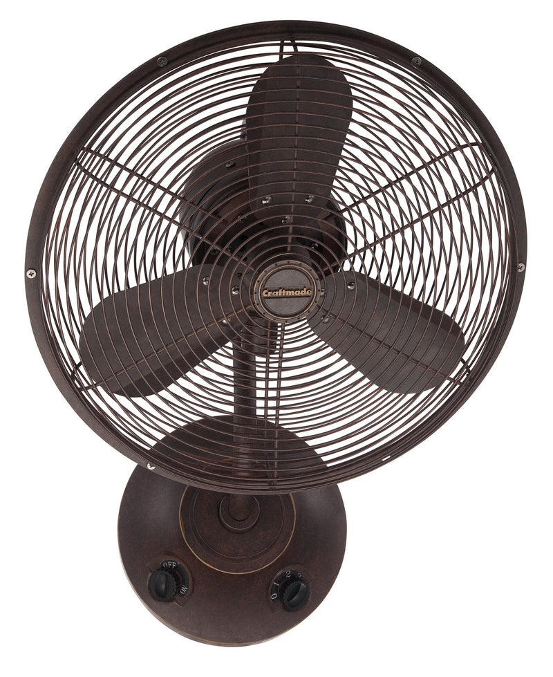 Craftmade BW116AG3 Wall Mount Fan, Aged Bronze Textured