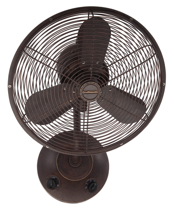 Craftmade BW116AG3 Wall Mount Fan, Aged Bronze Textured