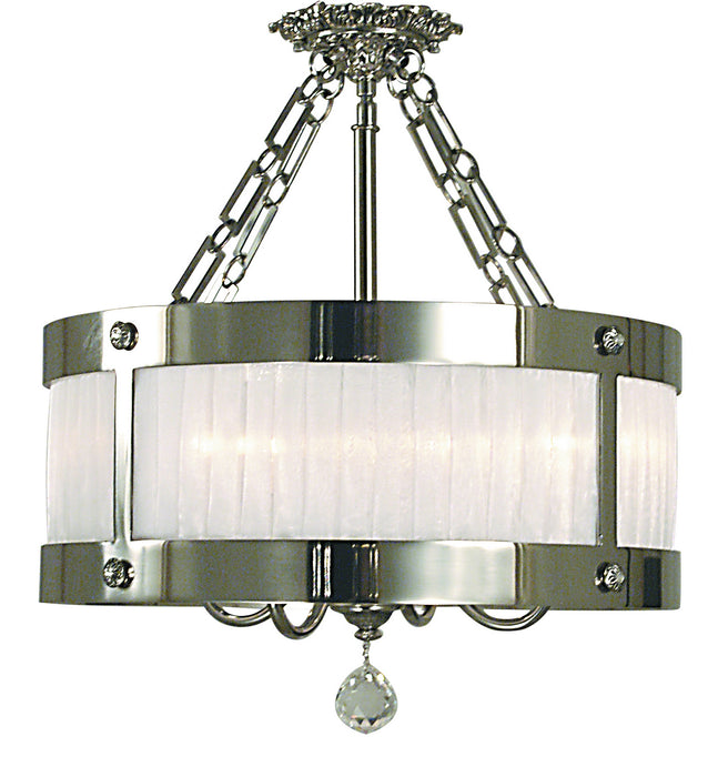 Framburg 2164 PS Five Light Flush / Semi-Flush Mount, Polished Silver