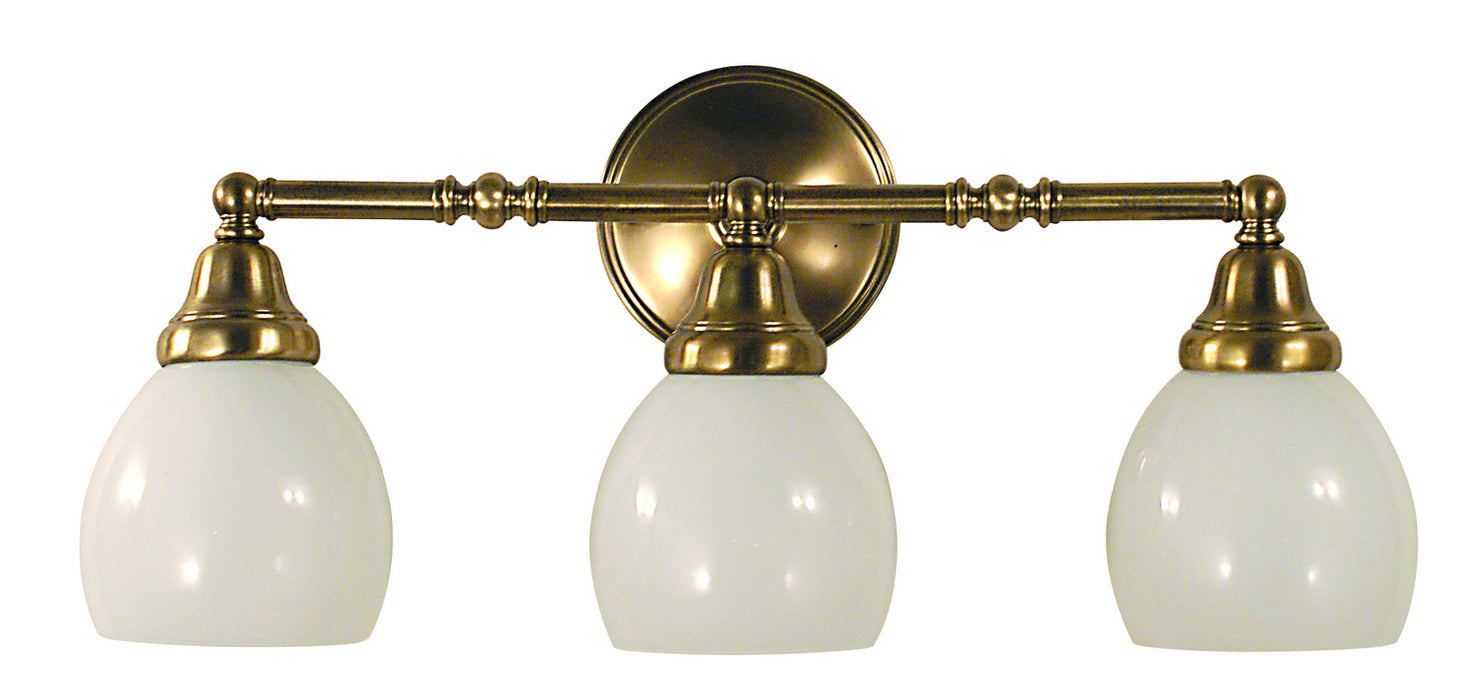 Framburg 2429 AB Three Light Wall Sconce, Antique Brass