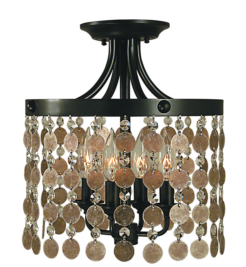 Framburg 2482 MB Four Light Flush / Semi-Flush Mount, Mahogany Bronze