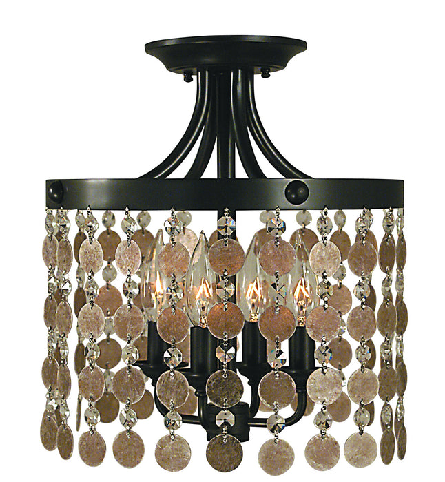 Framburg 2482 MB Four Light Flush / Semi-Flush Mount, Mahogany Bronze