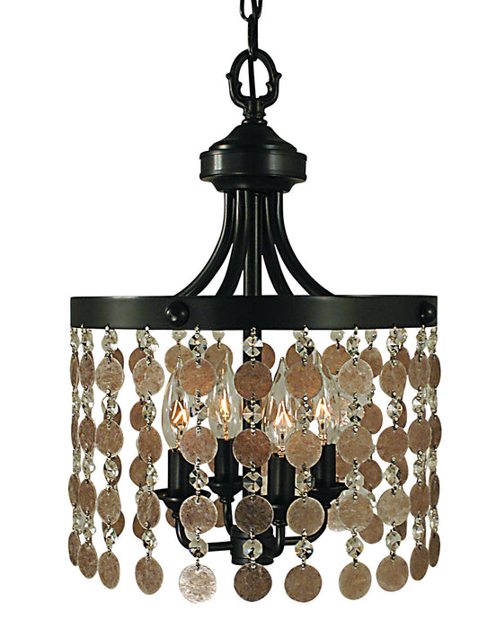 Framburg 2484 MB Four Light Chandelier, Mahogany Bronze