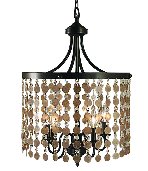 Framburg 2485 MB Five Light Chandelier, Mahogany Bronze
