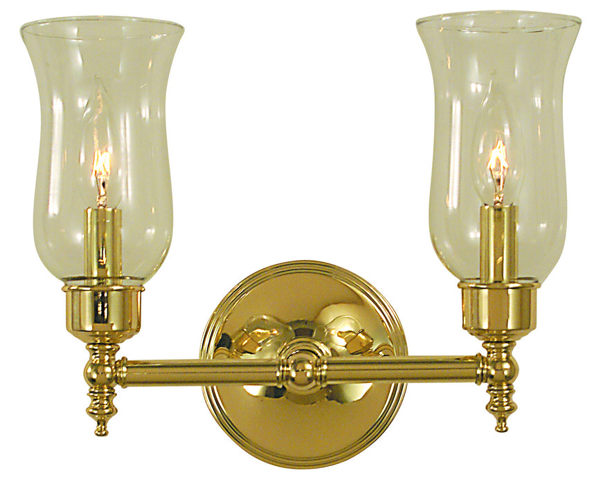 Framburg 2502 PB Two Light Wall Sconce, Polished Brass