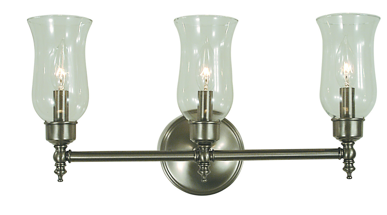 Framburg 2503 BN Three Light Wall Sconce, Brushed Nickel