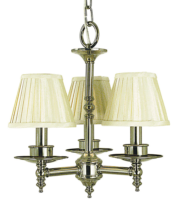 Framburg 2518 PS Three Light Chandelier, Polished Silver