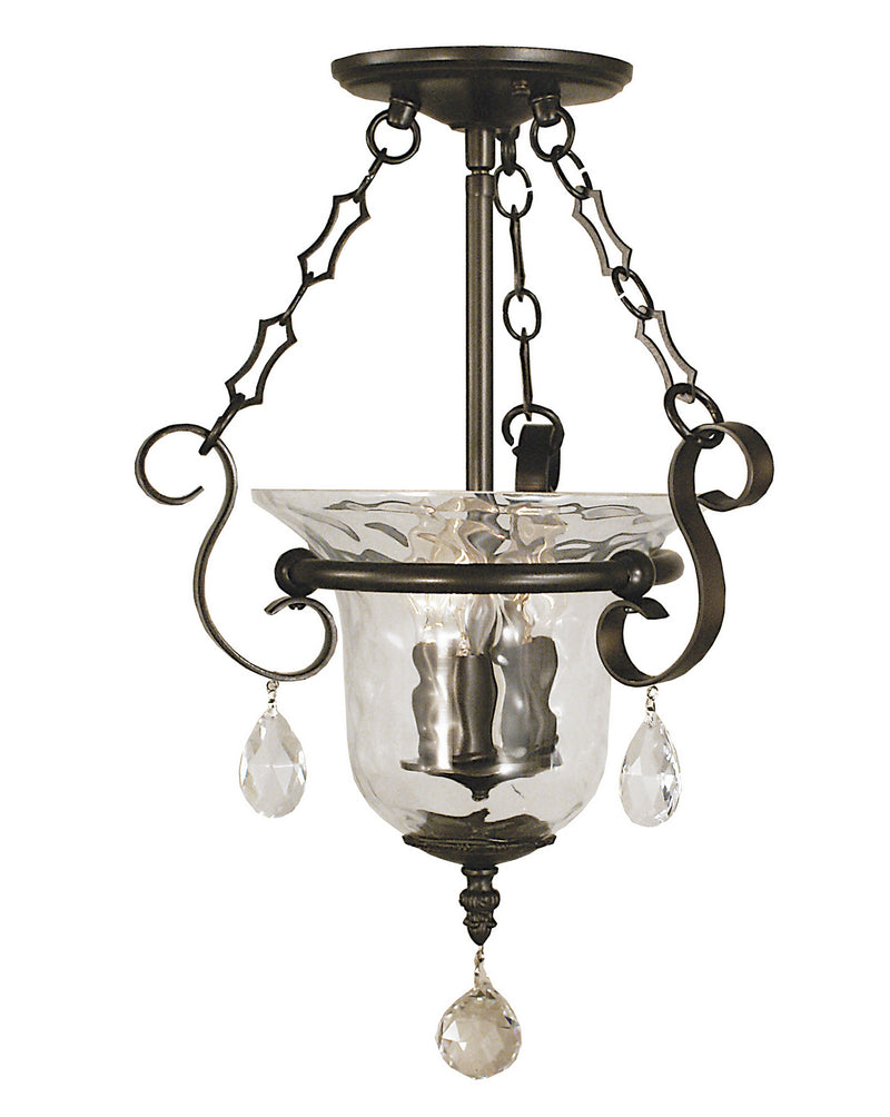 Framburg 2914 MB Three Light Flush / Semi-Flush Mount, Mahogany Bronze