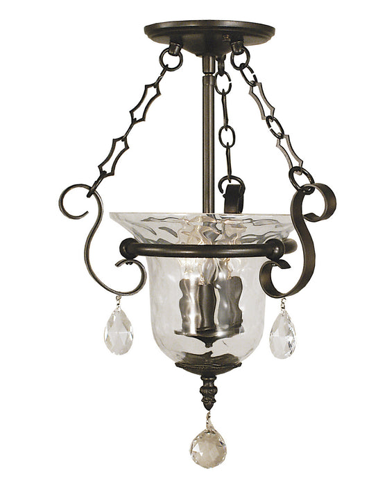 Framburg 2914 MB Three Light Flush / Semi-Flush Mount, Mahogany Bronze