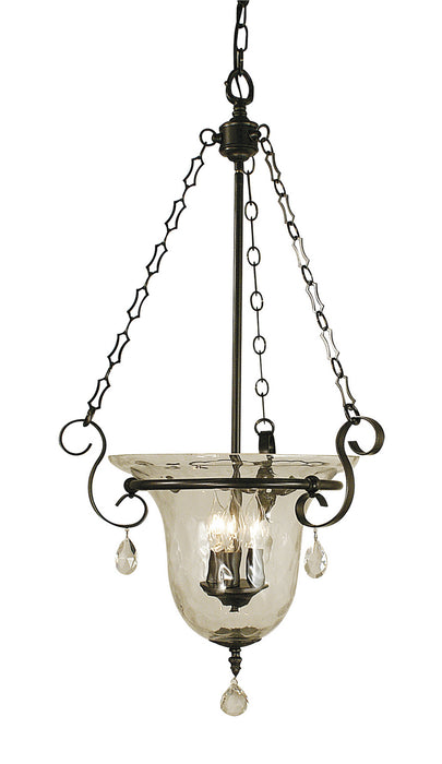 Framburg 2919 MB Three Light Foyer Chandelier, Mahogany Bronze