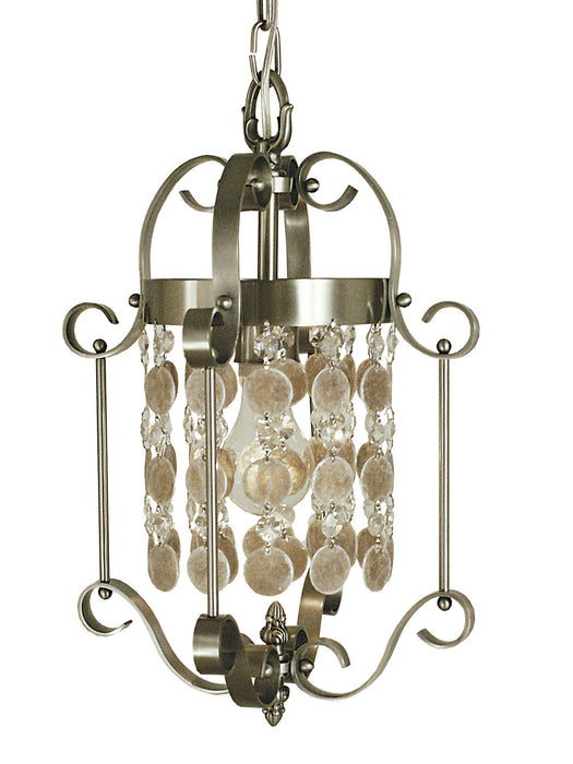 Framburg 2921 BN One Light Mini Chandelier, Brushed Nickel