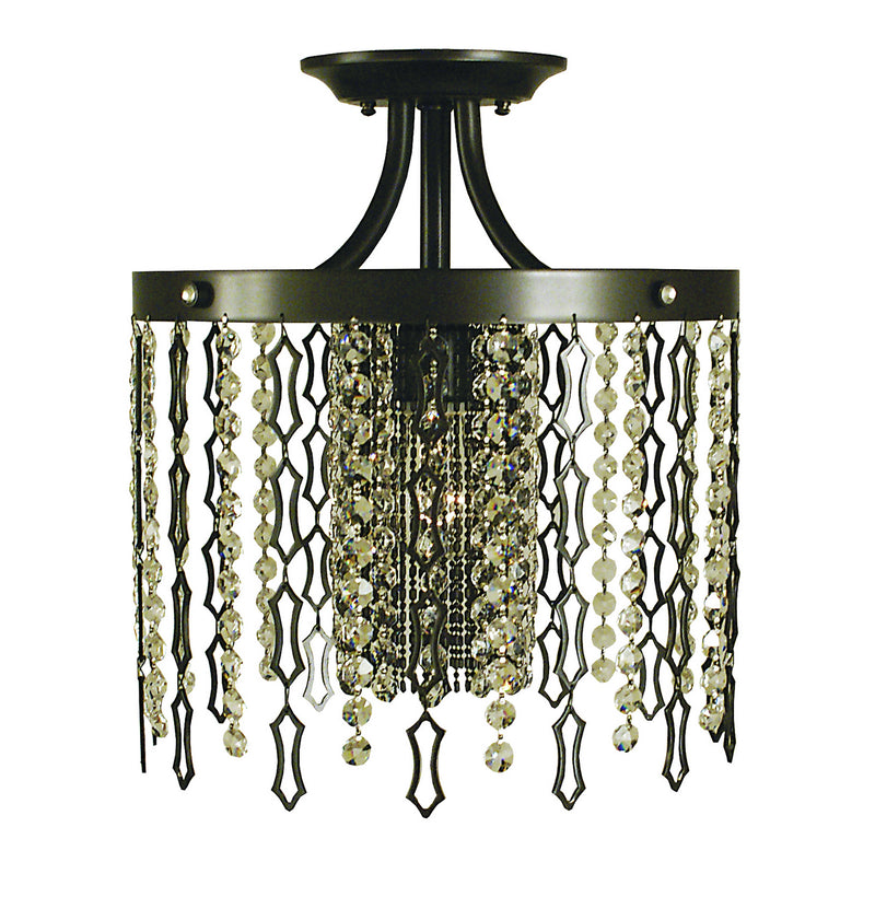 Framburg 2953 MB One Light Flush / Semi-Flush Mount, Mahogany Bronze