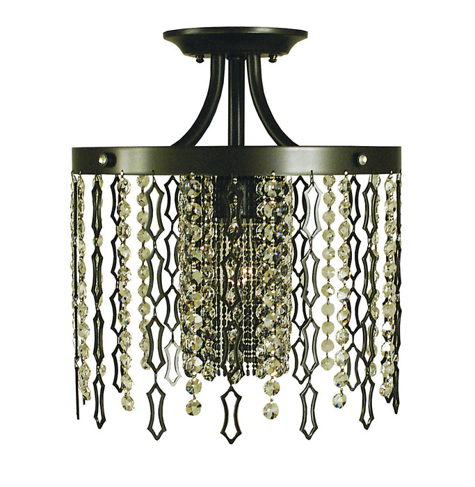Framburg 2953 MB One Light Flush / Semi-Flush Mount, Mahogany Bronze