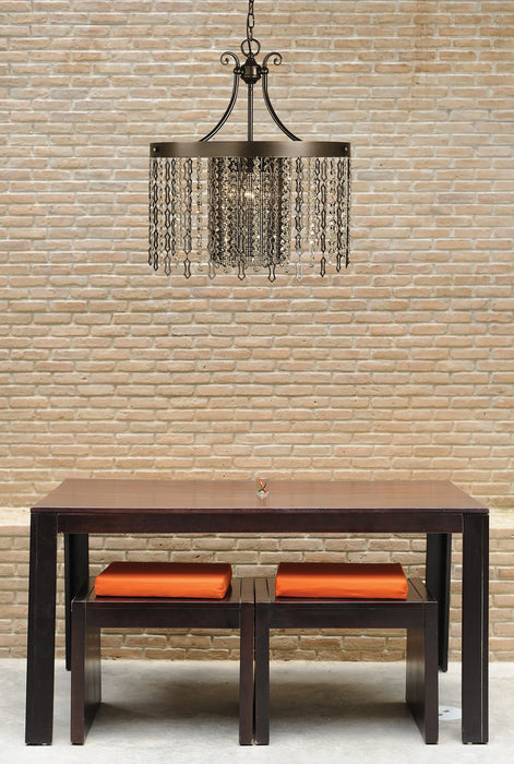 Framburg 2958 MB Four Light Chandelier, Mahogany Bronze