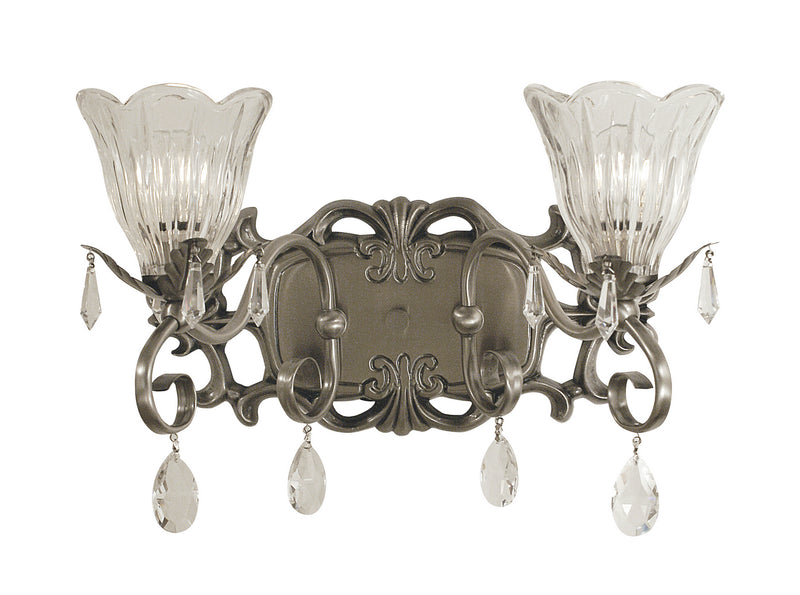 Framburg 2962 BN Two Light Wall Sconce, Brushed Nickel