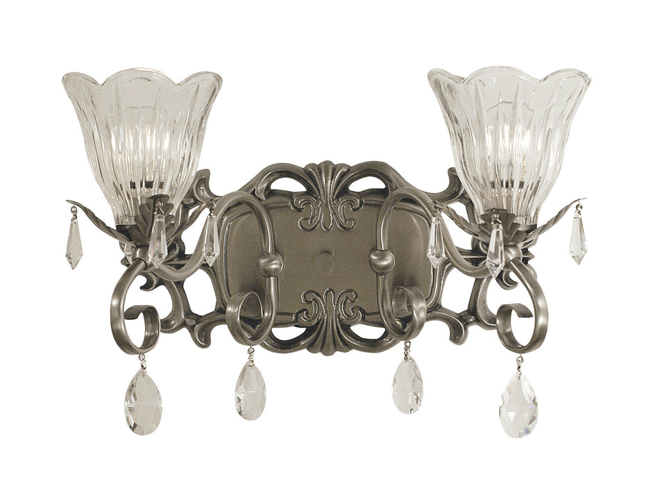 Framburg 2962 BN Two Light Wall Sconce, Brushed Nickel