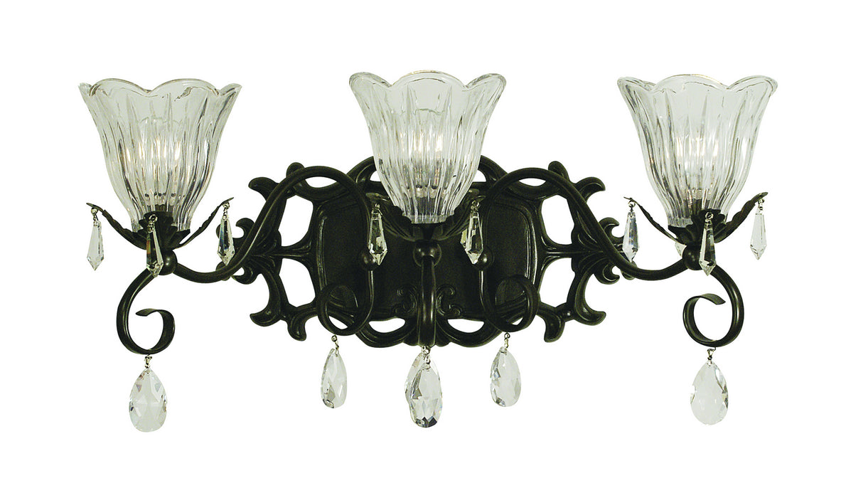 Framburg 2963 MB Three Light Wall Sconce, Mahogany Bronze