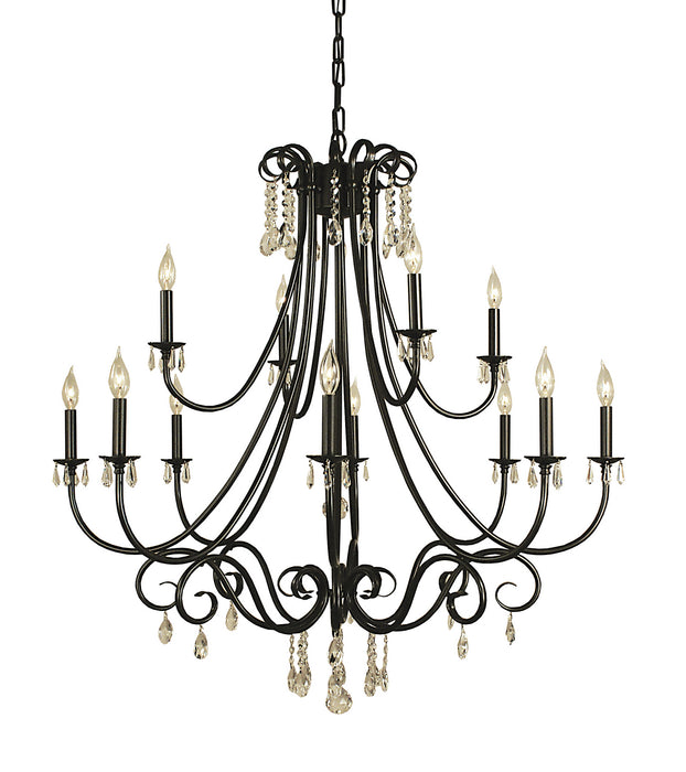 Framburg 2997 MB 12 Light Foyer Chandelier, Mahogany Bronze