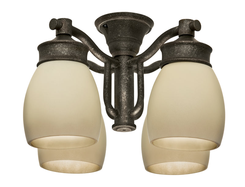 Casablanca 99087 Four Light Fan Light Kit, Aged Bronze