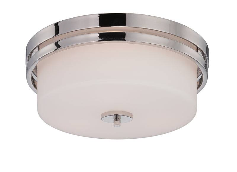 Nuvo Lighting 60-5207 Three Light Flush Mount, Polished Nickel