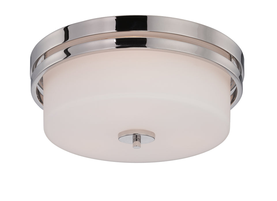 Nuvo Lighting 60-5207 Three Light Flush Mount, Polished Nickel