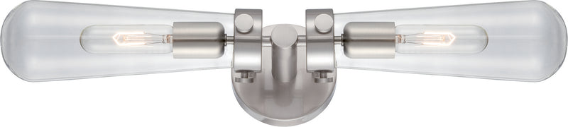 Nuvo Lighting 60-5263 Two Light Wall Sconce, Brushed Nickel