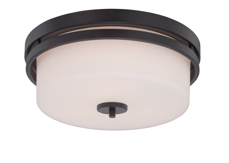 Nuvo Lighting 60-5307 Three Light Flush Mount, Aged Bronze