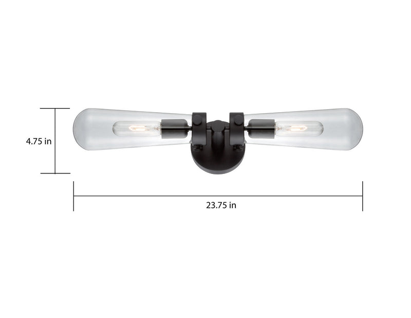 Nuvo Lighting 60-5363 Two Light Wall Sconce, Aged Bronze