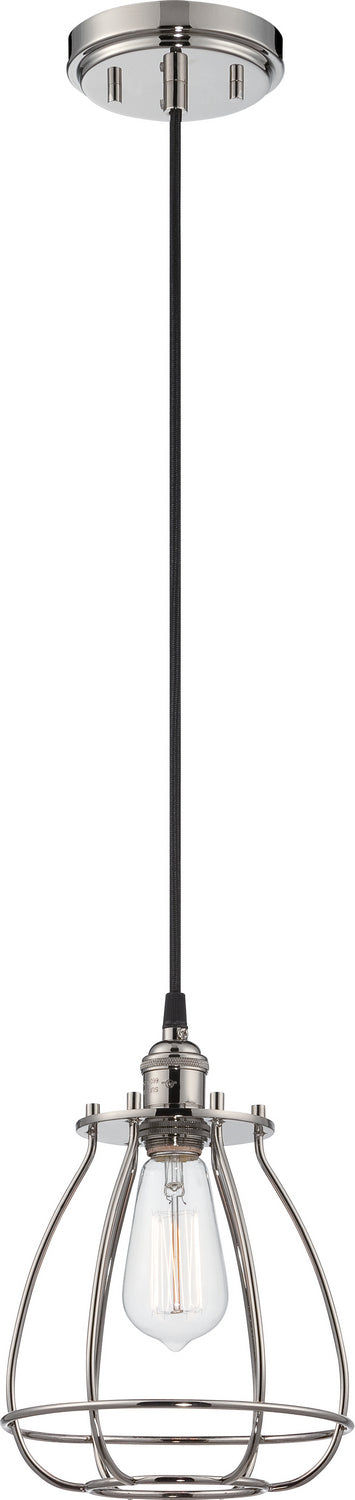 Nuvo Lighting 60-5401 One Light Pendant, Polished Nickel